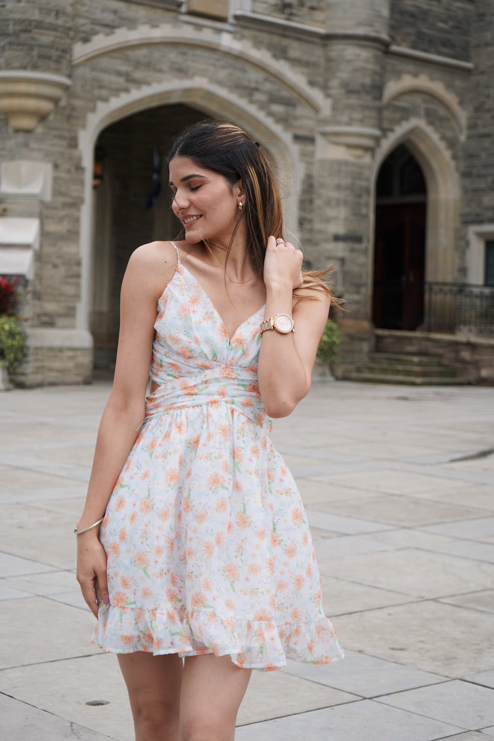 Flirty Orange Backless
