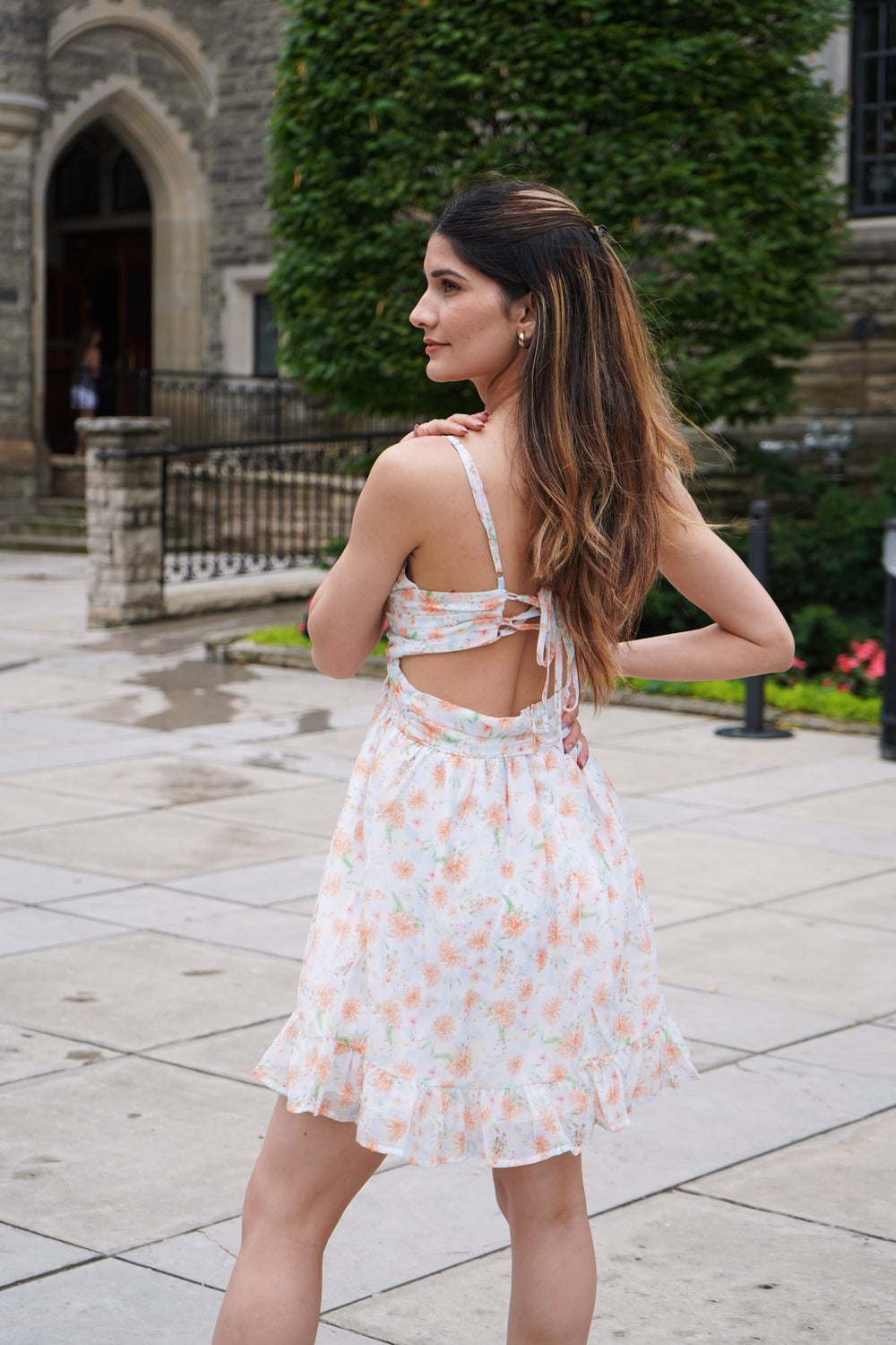 Flirty Orange Backless