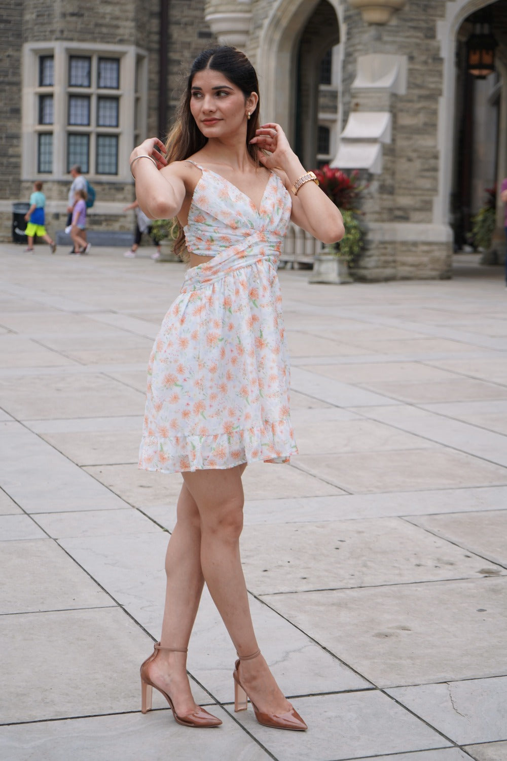 Flirty Orange Backless