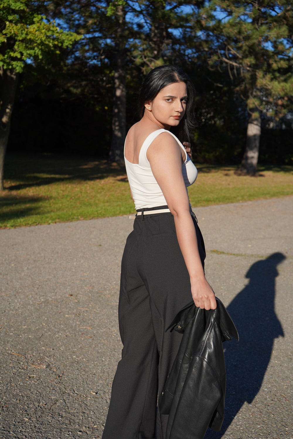 Twill Wide Leg Trouser