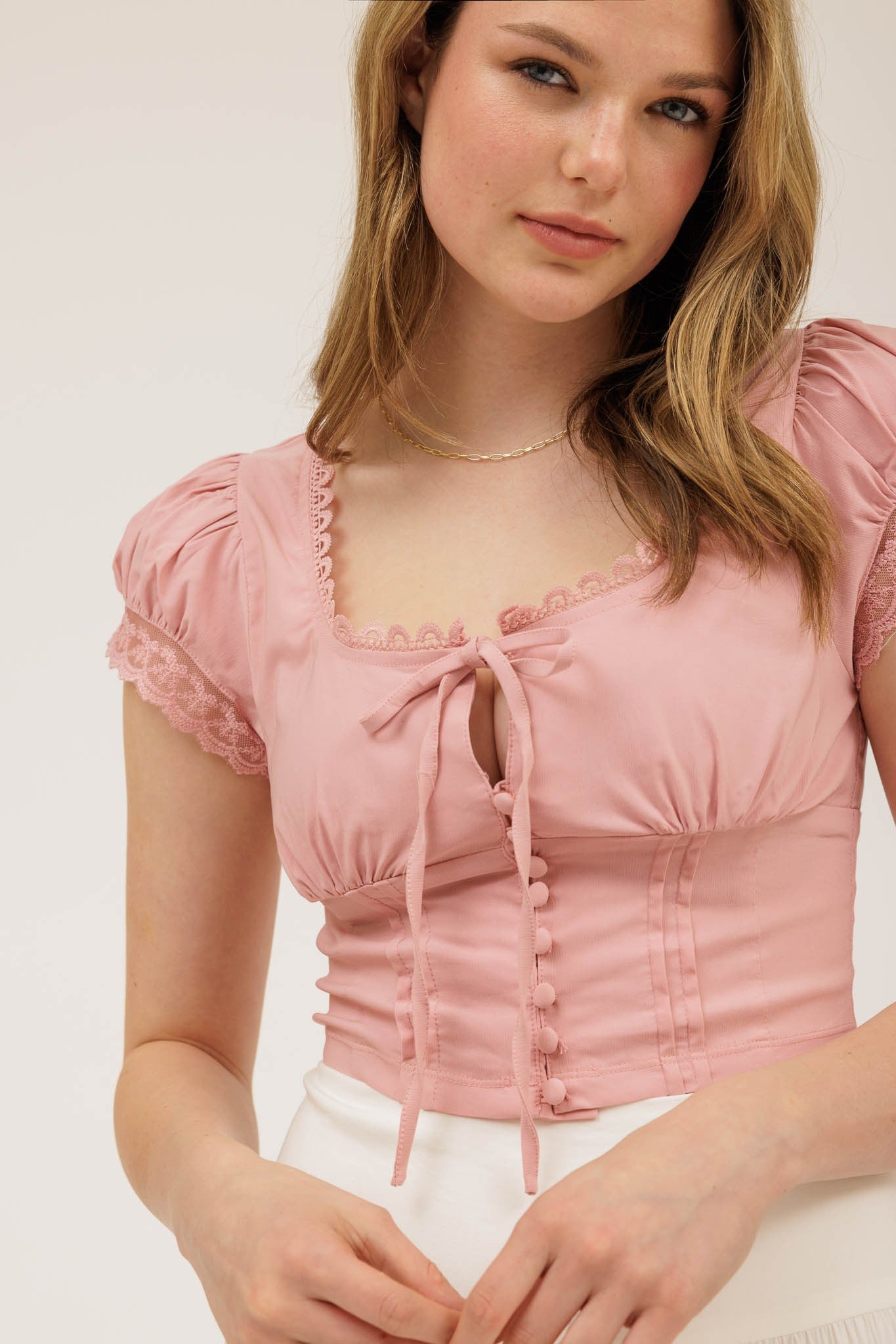 Juliette Front Tie Crop