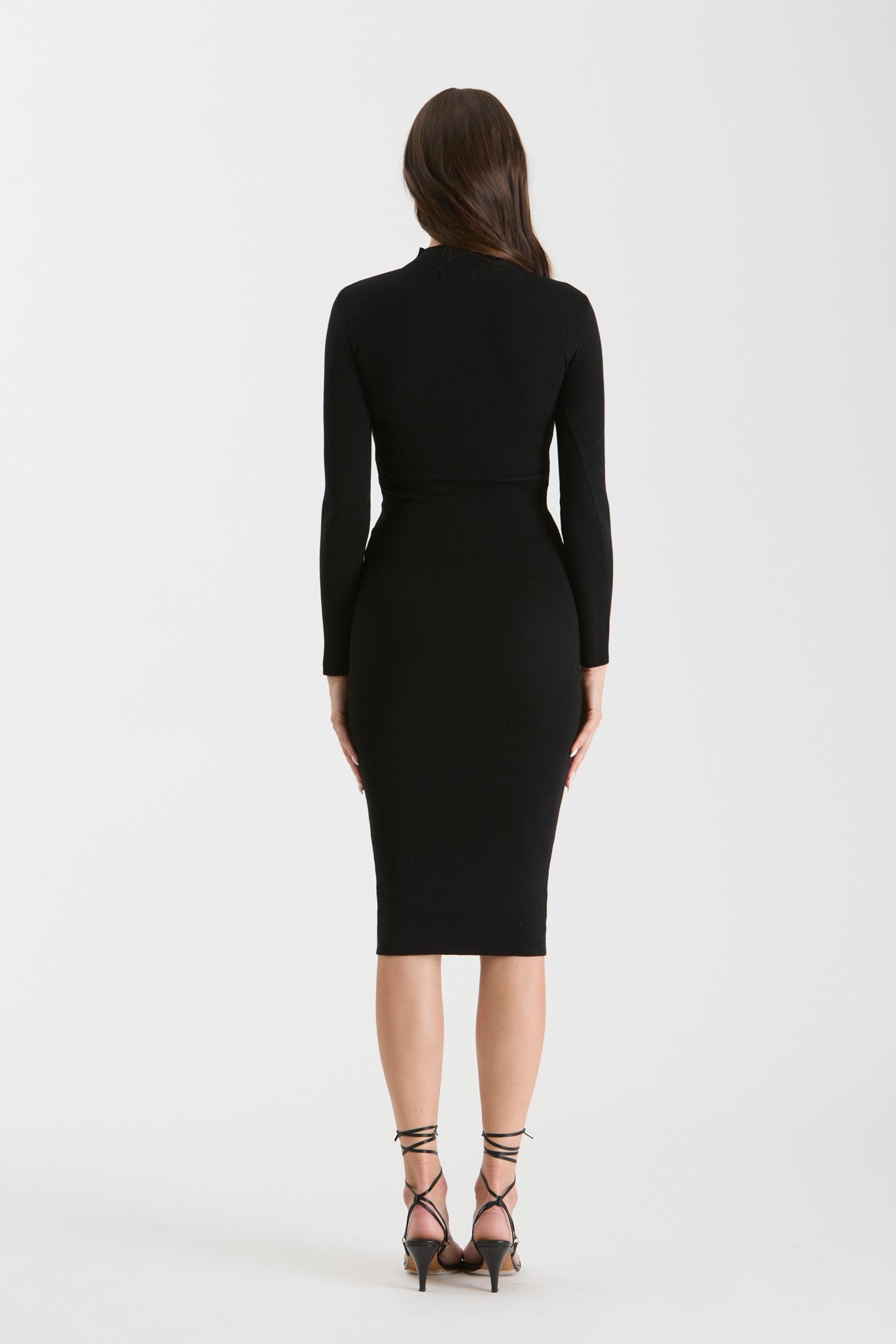 Mock Neck Knit Midi