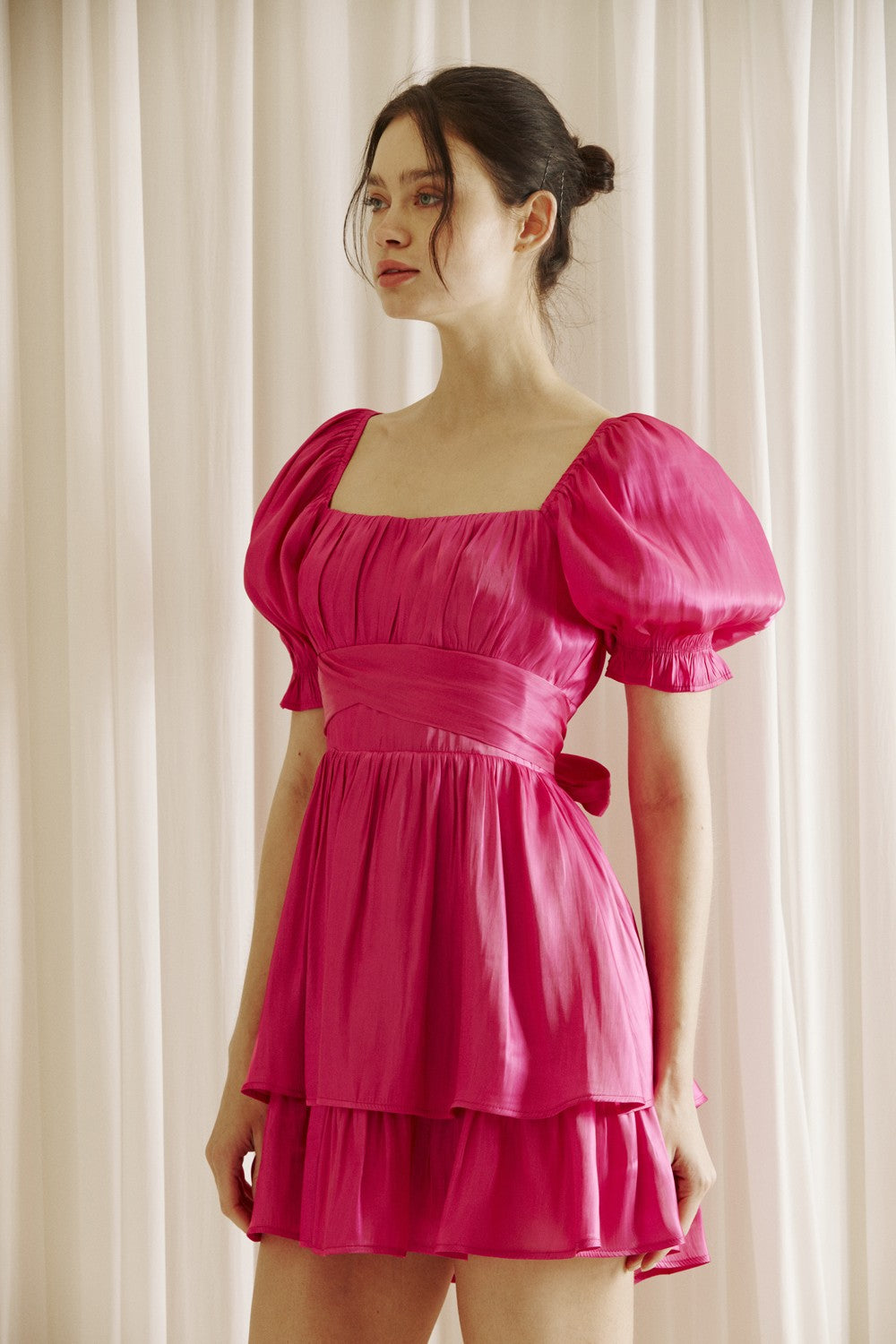 Alice Monochromatic Shiny Sheen Crepe