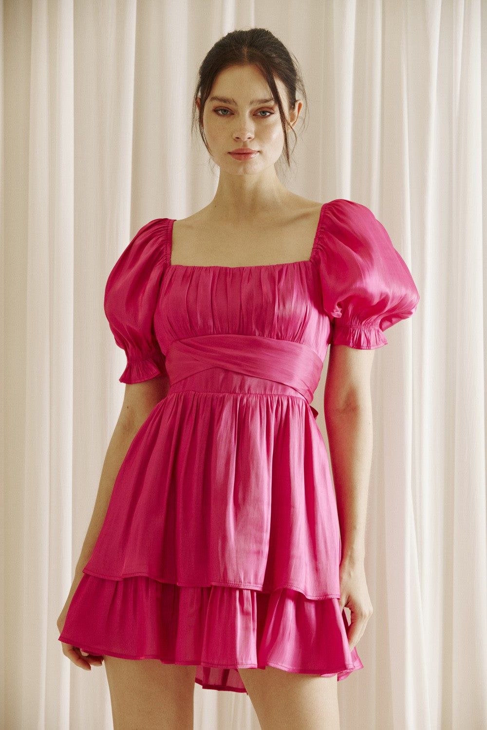 Alice Monochromatic Shiny Sheen Crepe
