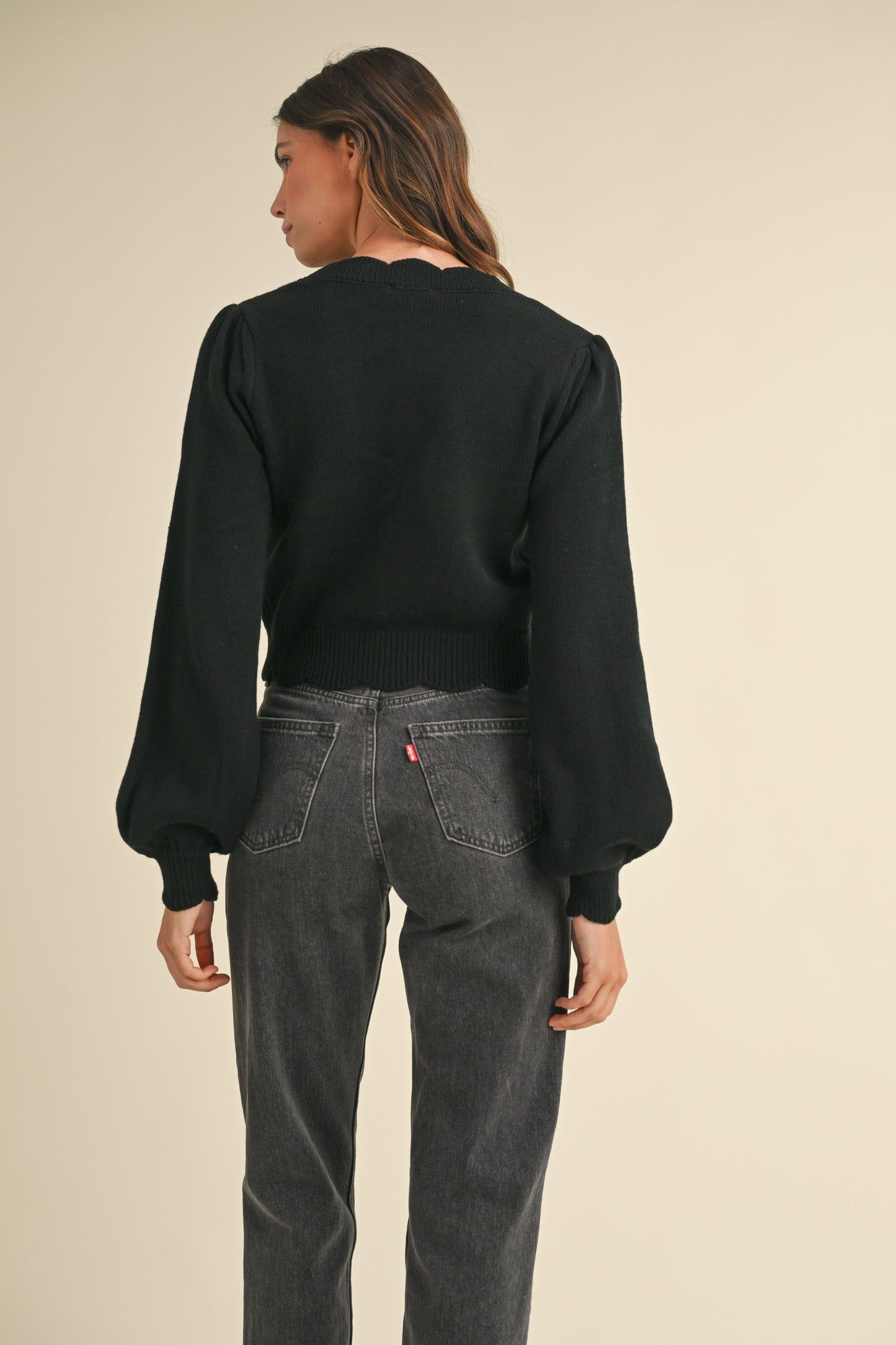 Gigi Scalloped Edge Cardigan
