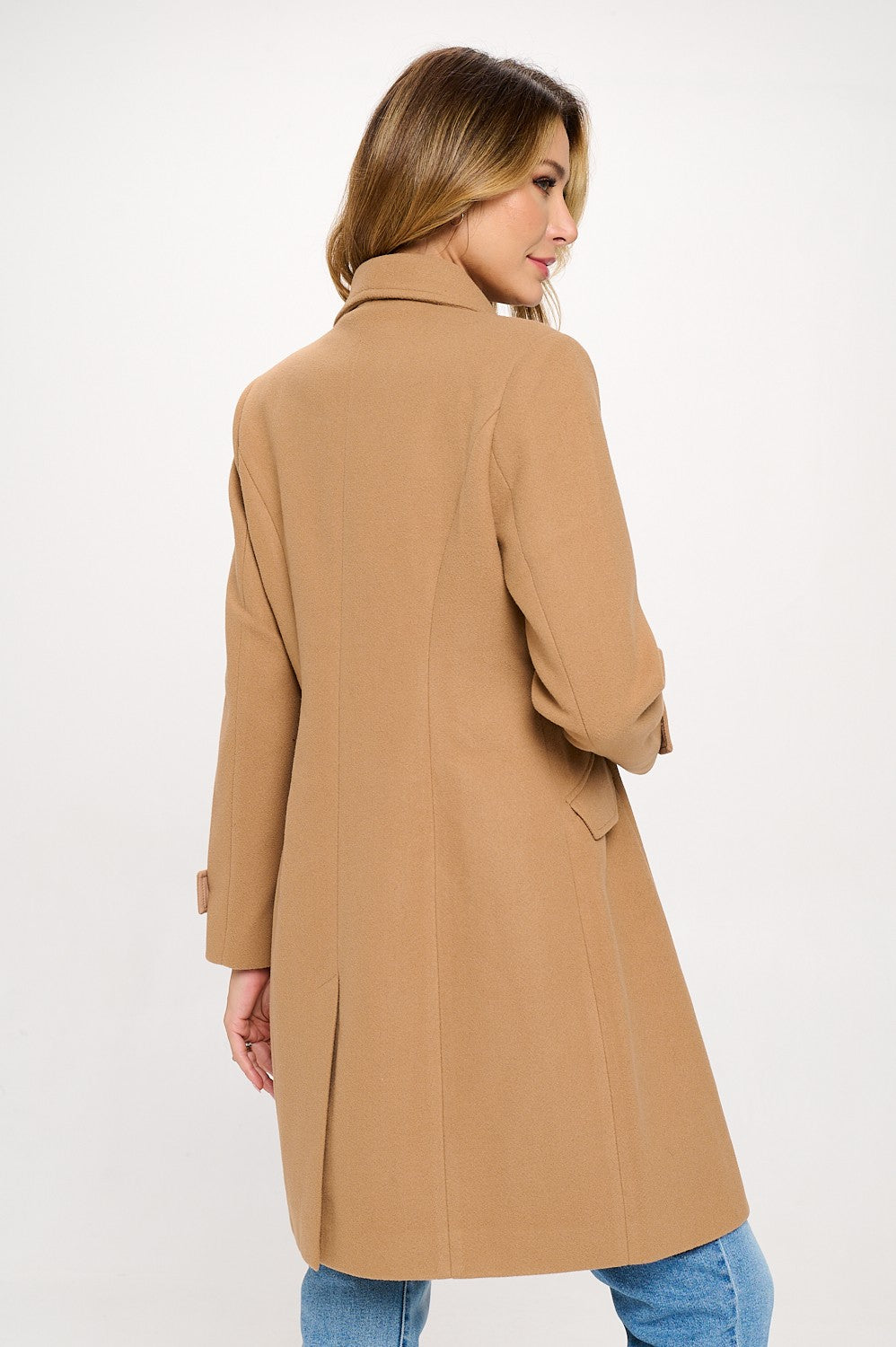 Double Breasted Vegan Wool Coat