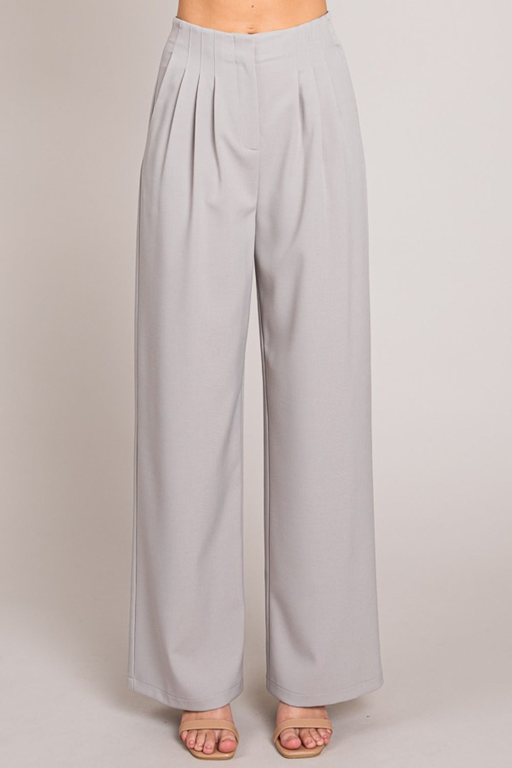 Luna Twill Darted Wide Leg Pant