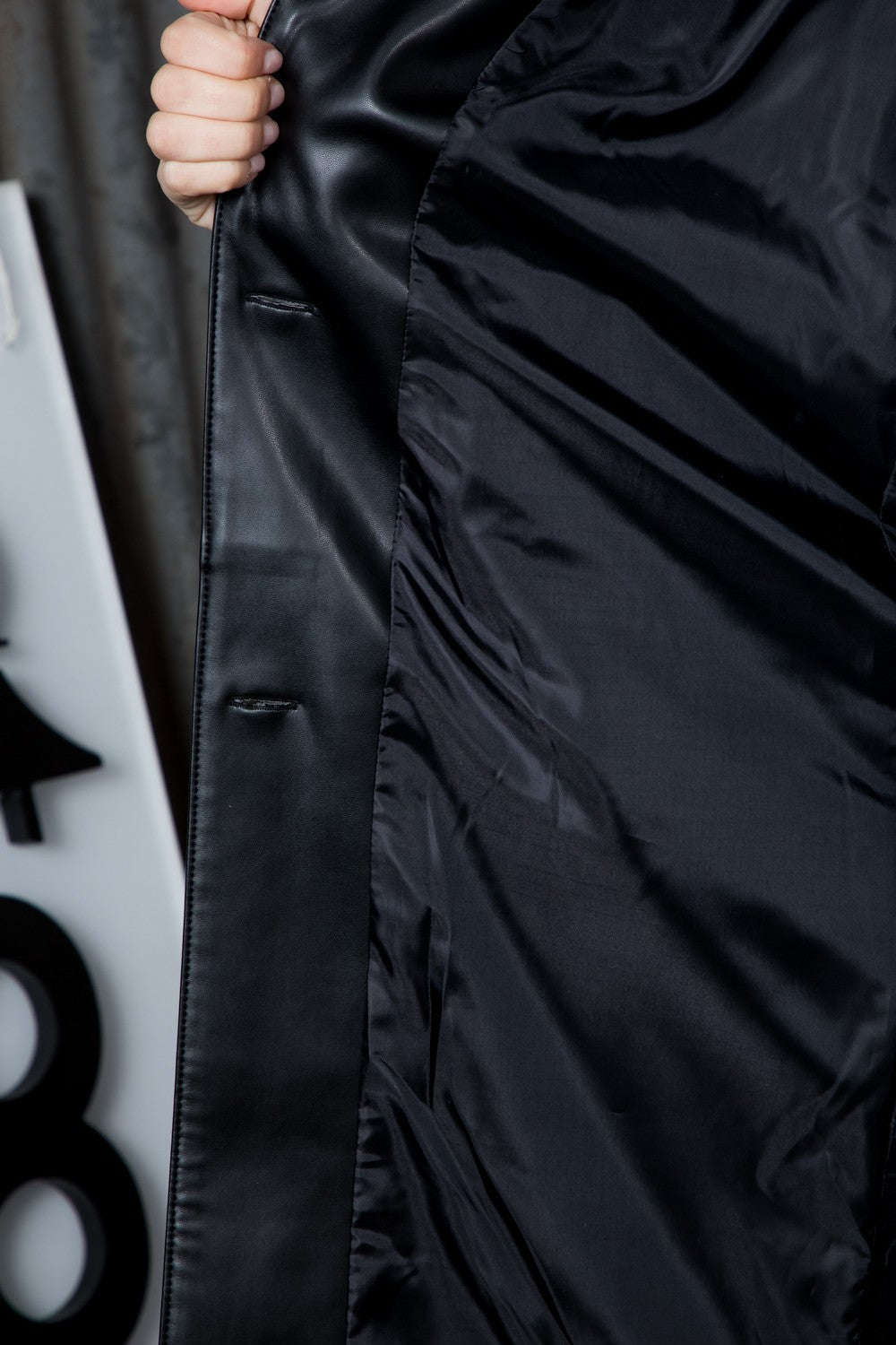 Luxurious Faux Leather Coat